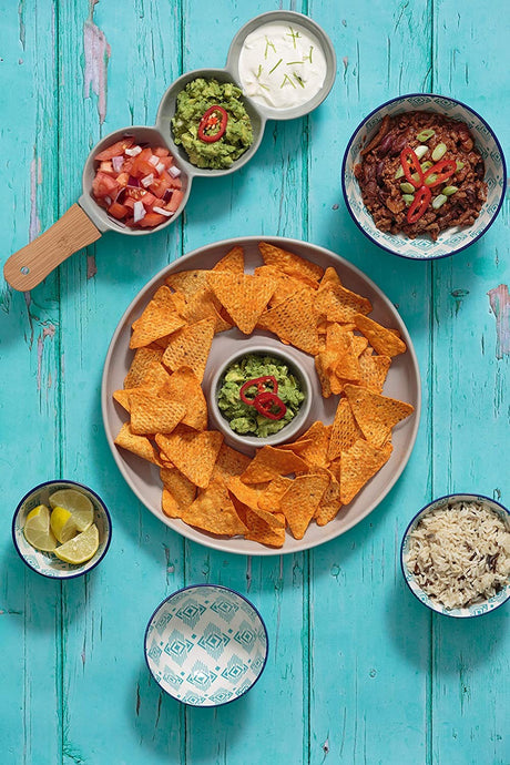 Typhoon World Foods Chip & Dip Bowl, Grey 