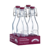 Image - Kilner Clip Top Square Bottle 0.25 Litre Tray Of 4