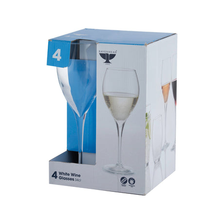 Image - Ravenhead Sphere Set Of 4 White Wine Glasses, 34cl