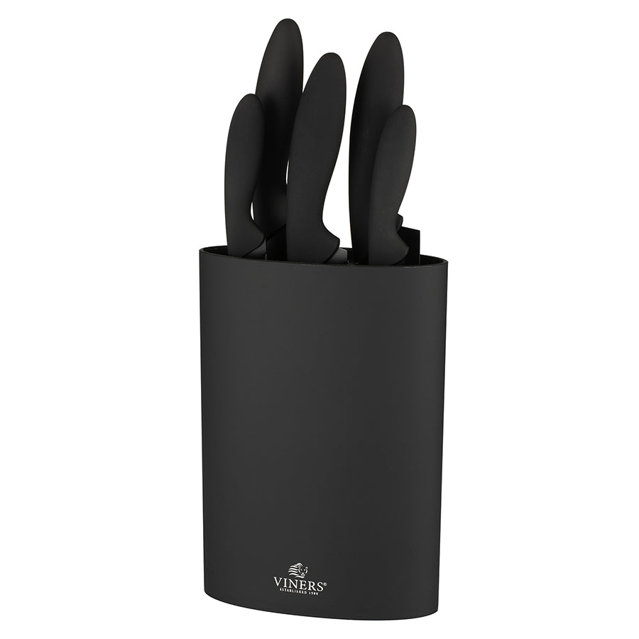 Image - Viners Assure Knife Block Set, 6pcs, Black