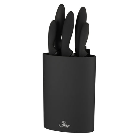 Image - Viners Assure Knife Block Set, 6pcs, Black