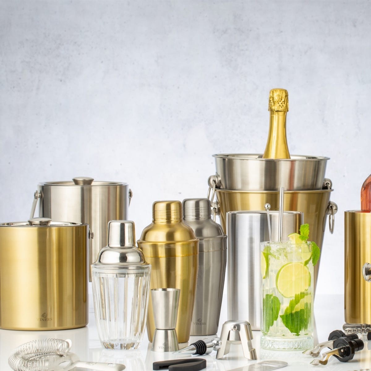 Image - Viners Barware 1.3L Silver Double Wall Wine Cooler