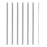 Image - Viners Barware 6pce Long Steel Drinking Straws Gift