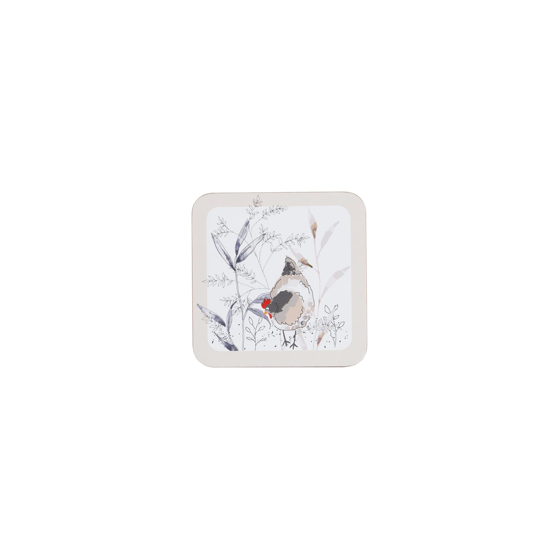 & Country Hens Coasters Set 4