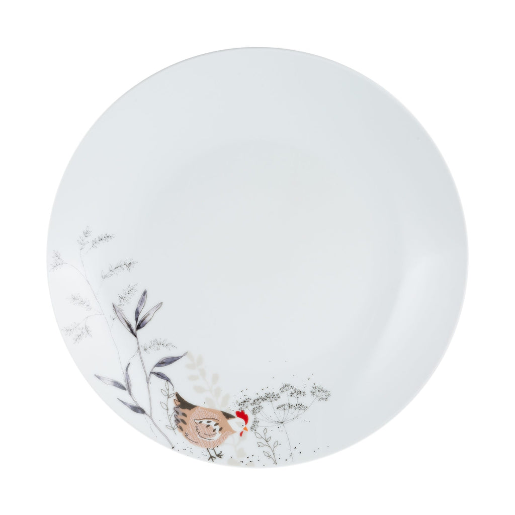 Price & Kensington Country Hens Porcelain Dinner Plate, 26.5cm, White