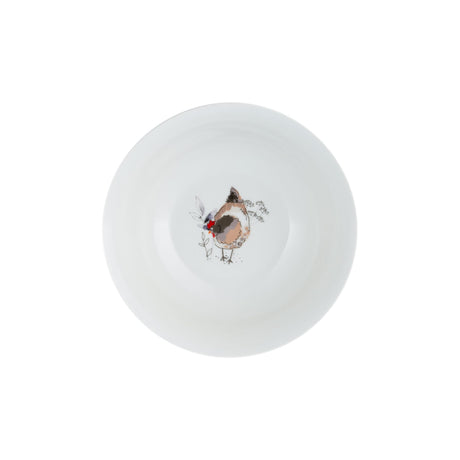 Price & Kensington Country Hens Porcelain Cereal Bowl, 18cm ,White 