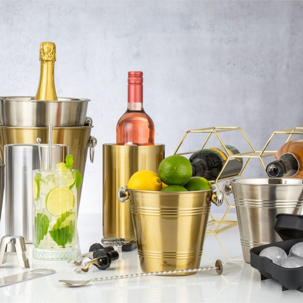 Image - Viners Barware 1.3L Gold Double Walled Wine Cooler
