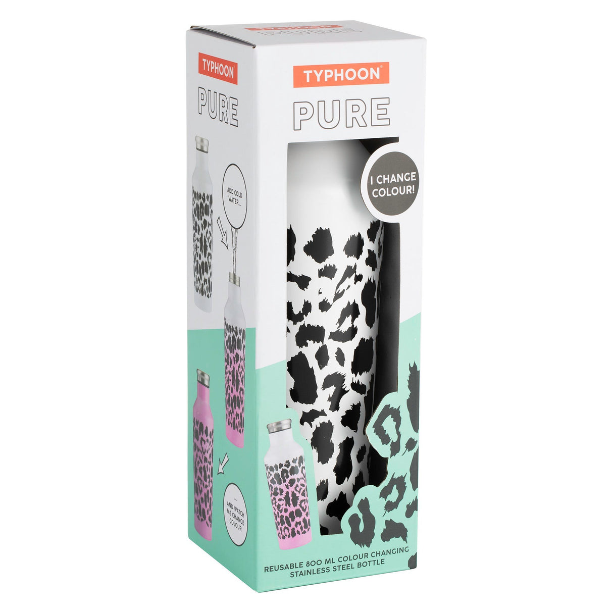 Typhoon Pure Colour Change Leopard Bottle, 800ml