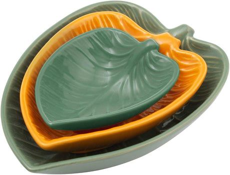 Mason Cash In The Forest Leaf Dishes, Set Of 3
