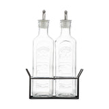 Image - Kilner Set of 2 Oil Bottles & Metal Rack 0.6 Litre