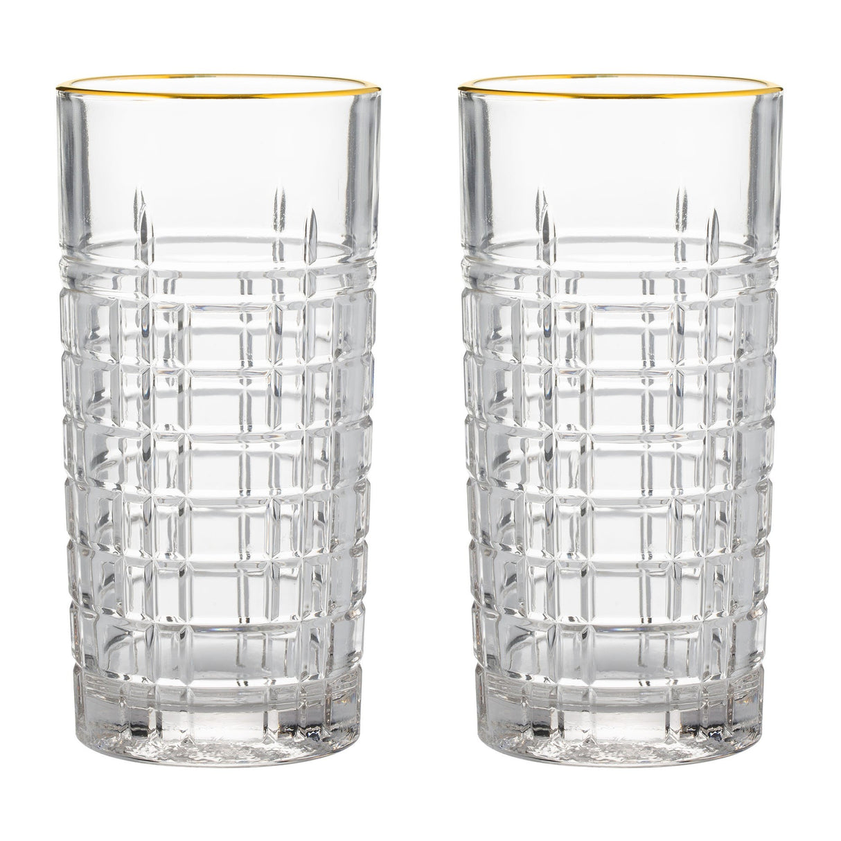 Image - Ravenhead Regency Gold Set Of 2 Hiball Glasses 36cl