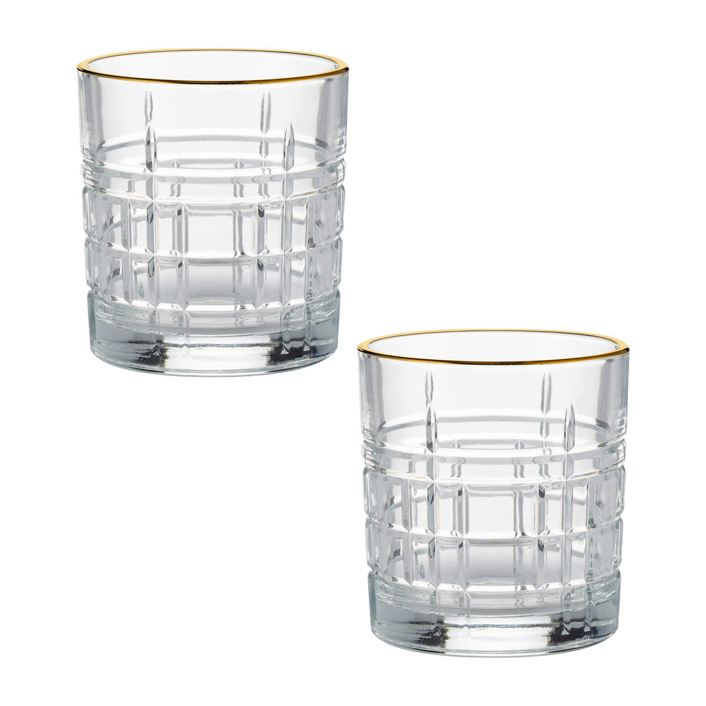 Image - Ravenhead Regency Gold Set Of 2 Mixer Glasses 32cl