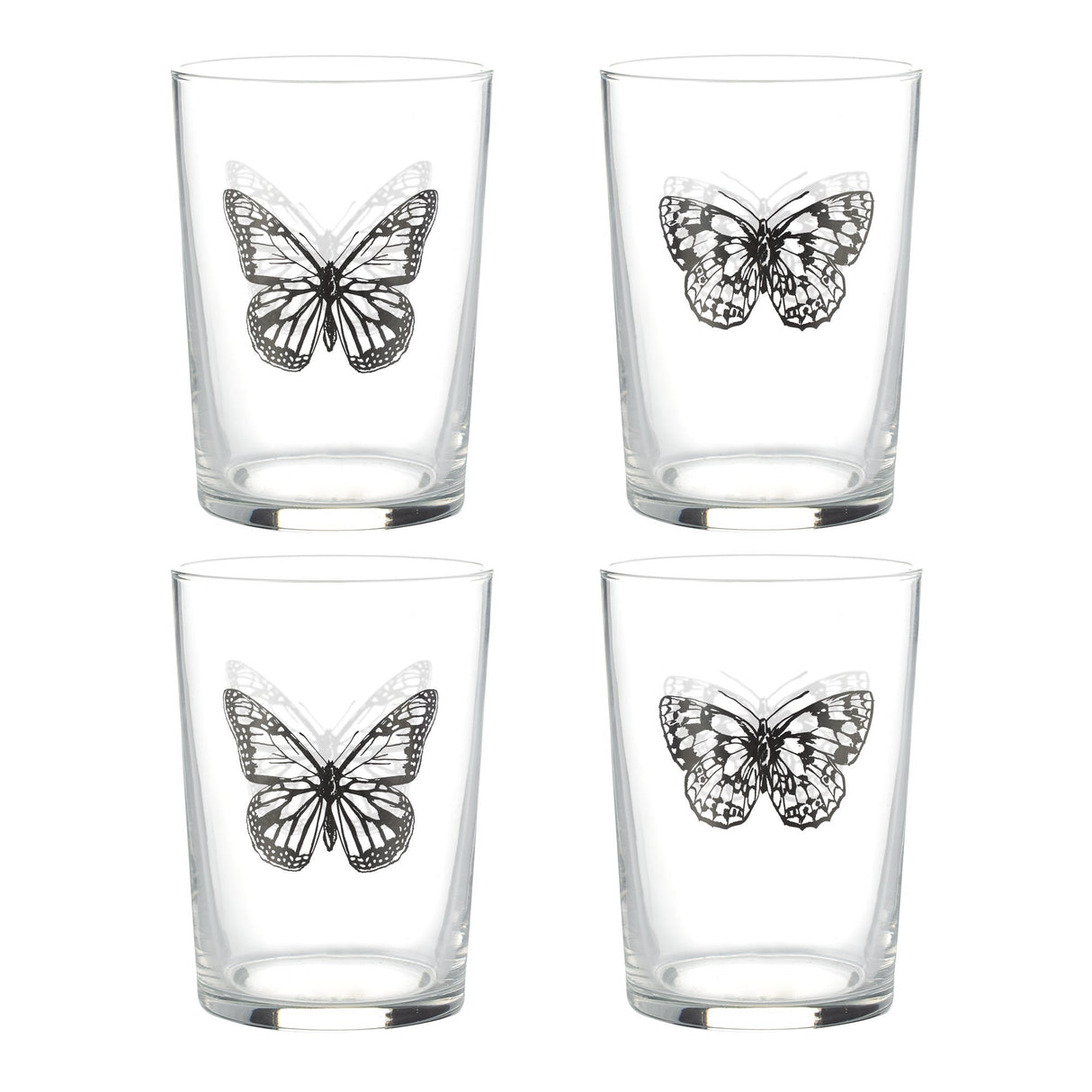 Ravenhead Butterfly Clear Tumblers, Set Of 4, 52cl