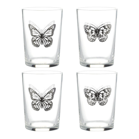 Ravenhead Butterfly Clear Tumblers, Set Of 4, 52cl