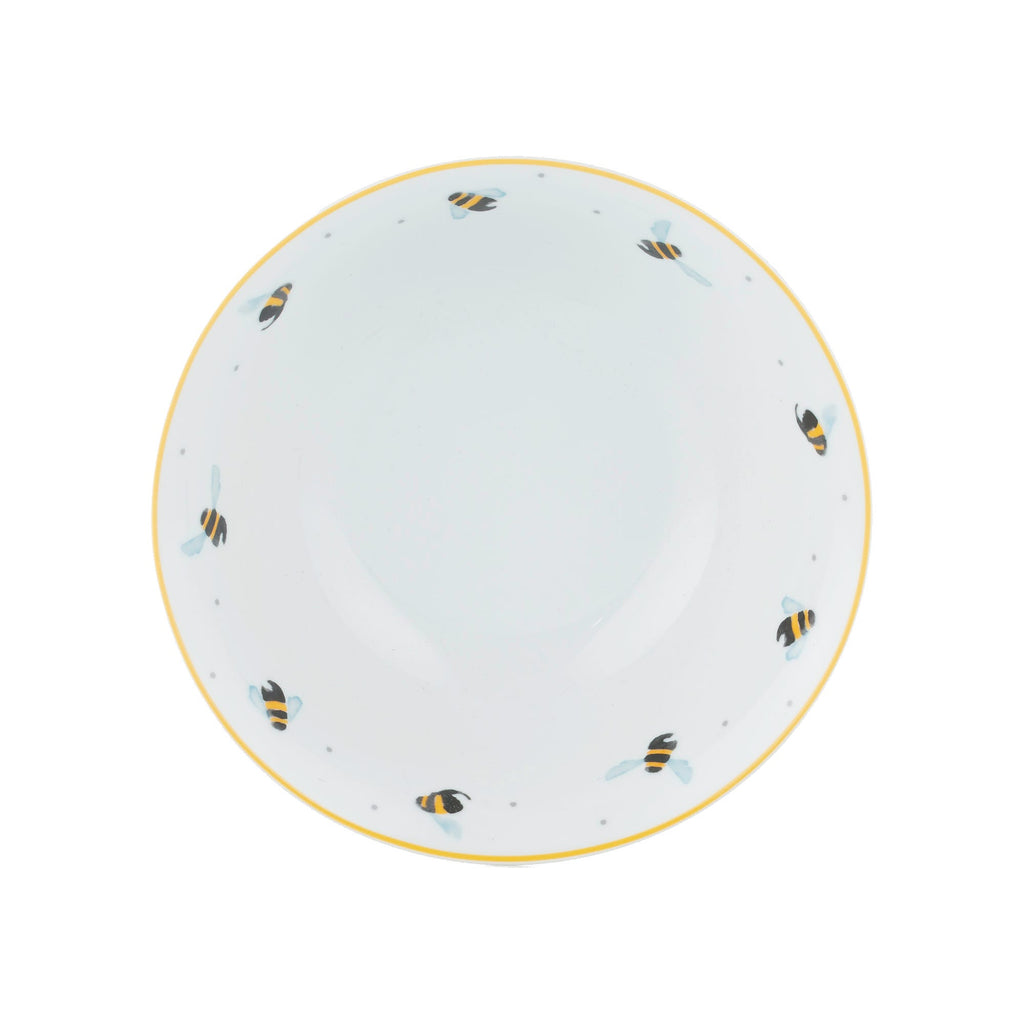Price & Kensington Sweet Bee Porcelain Cereal Bowl, 18cm, White
