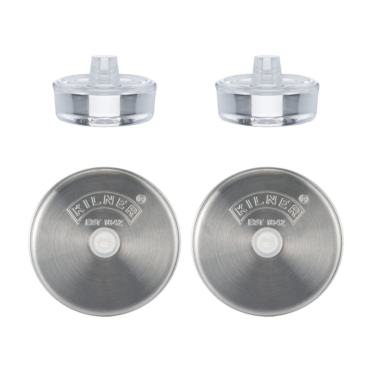 Image - Kilner Set Of 4 Fermenting Accessories, Clear/Silver