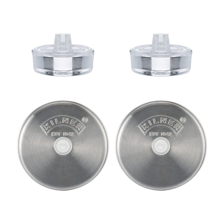 Image - Kilner Set Of 4 Fermenting Accessories, Clear/Silver