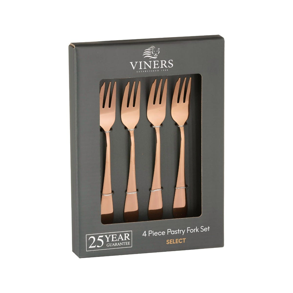 Image - Viners Select Grey 4pce Pastry Fork Set Giftbox