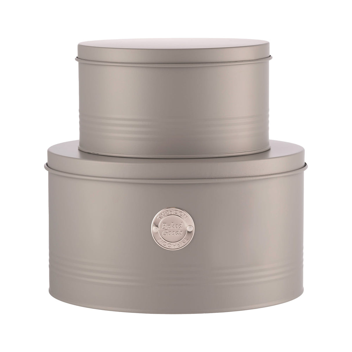 Typhoon Living Carbon Steel Cake Tin, Set of 2, Grey