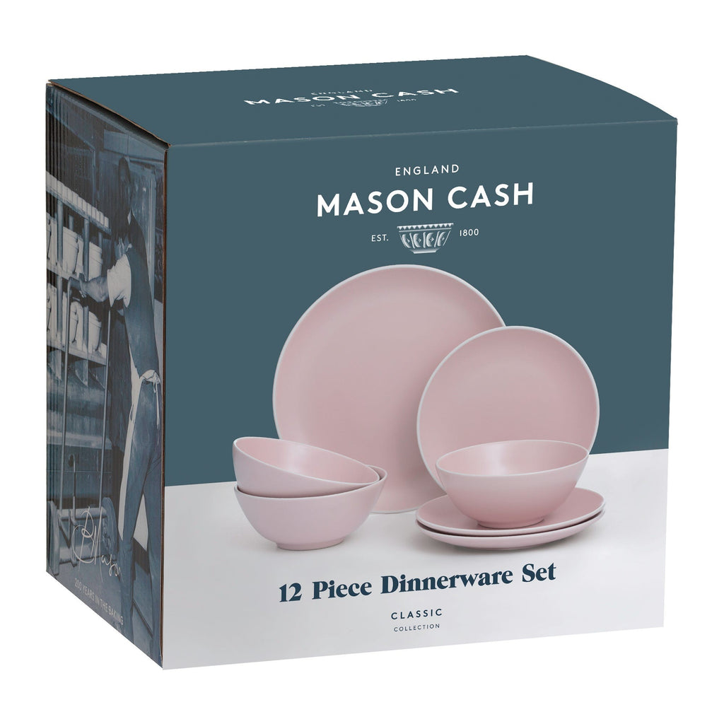 Image - Mason Cash Classic Collection 12pc Dinner Set, Pink
