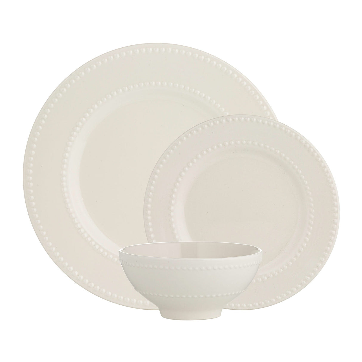 Image - Price & Kensington Dottie Dinner Set 12 Piece, White