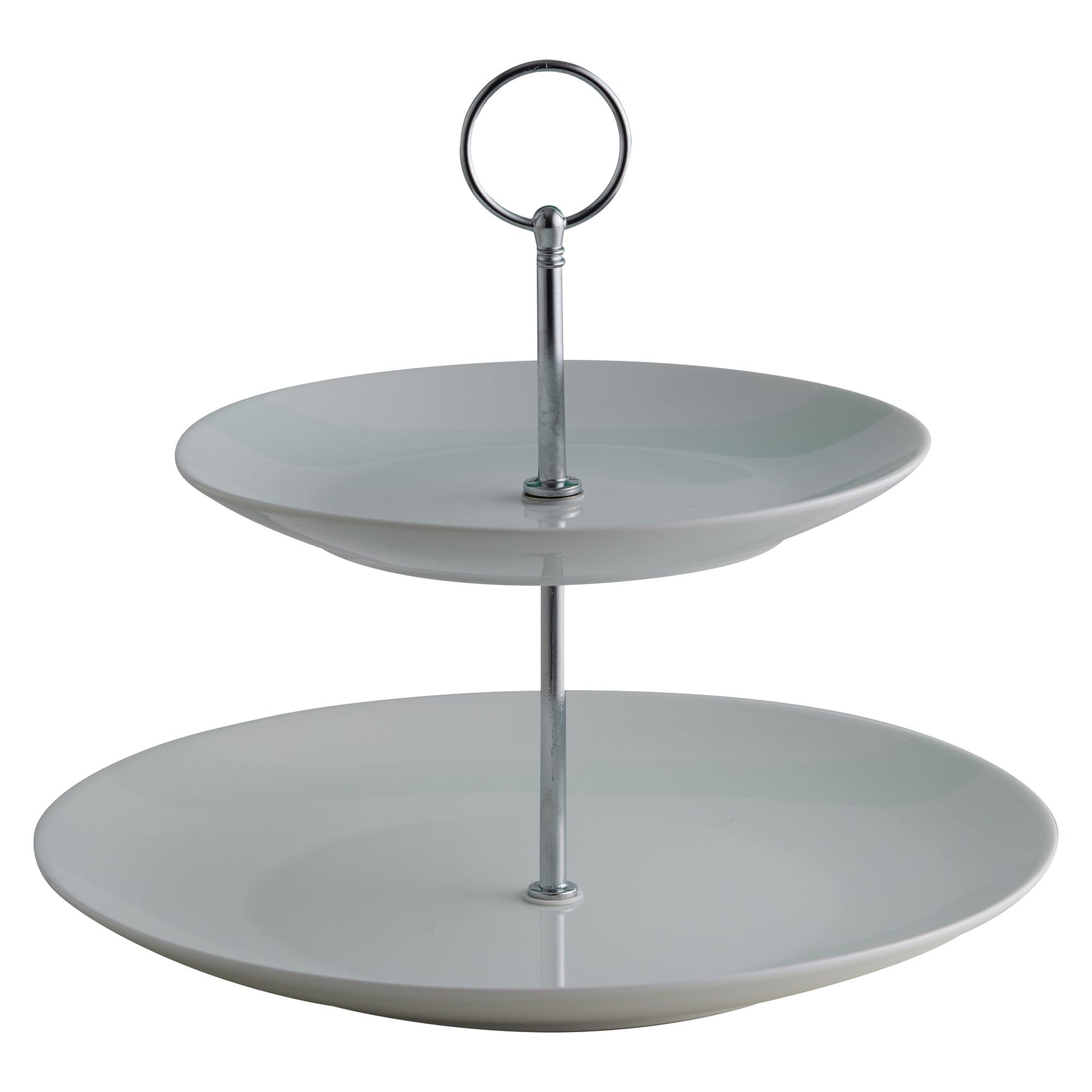 & Simplicity 2 Tier Porcelain Cake Stand