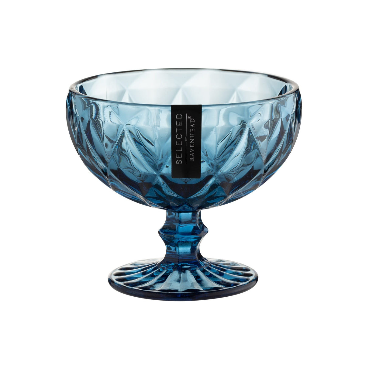 Ravenhead Gemstone Blue Glass Footed Sundae, Blue