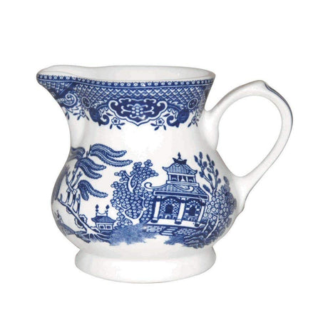 Image - Churchill Blue Willow Cream Jug, 8.5oz, White/Blue