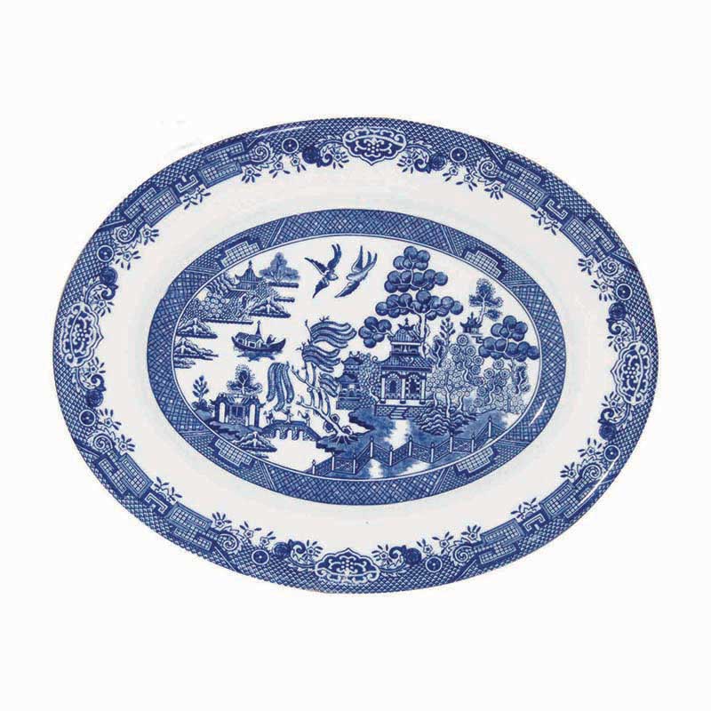 Image - Churchill Blue Willow Oval Dish, 31cm