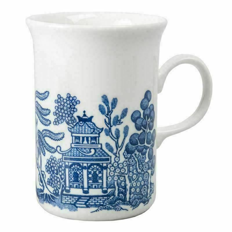 Image - Churchill Blue Willow Sheraton Mug, 240ml, White