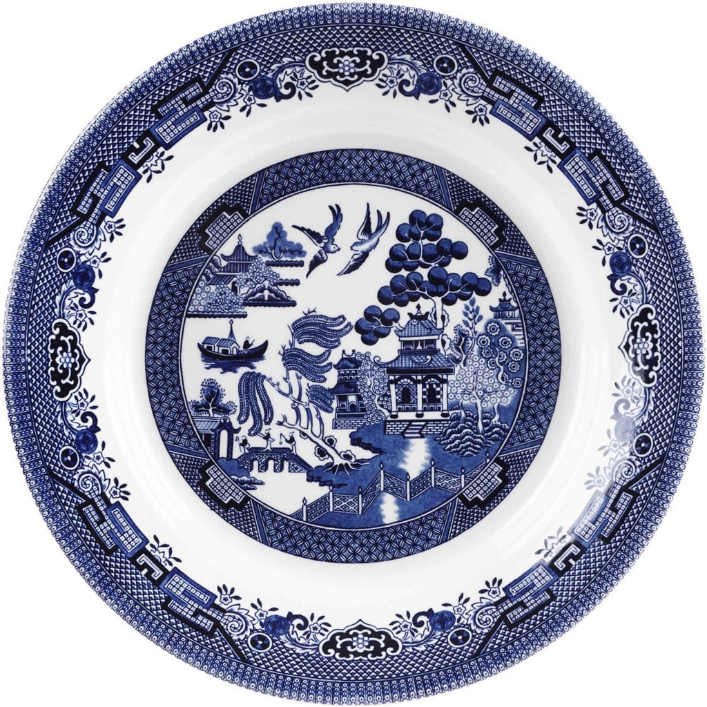 Image - Churchill Blue Willow Pasta Bowl Plate, 28.5cm