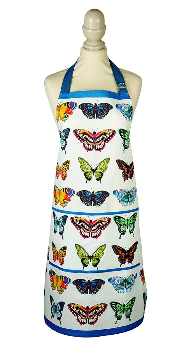 Image - Churchill Harlequin Papilio Butterfly Apron, Cotton, Multi-Coloured, 35 x 24 x 1cm