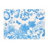 Image - Churchill RHS Blooms Rectangular Placemat, 29cm x 21cm x 3.3cm, White/Blue, Set of 6