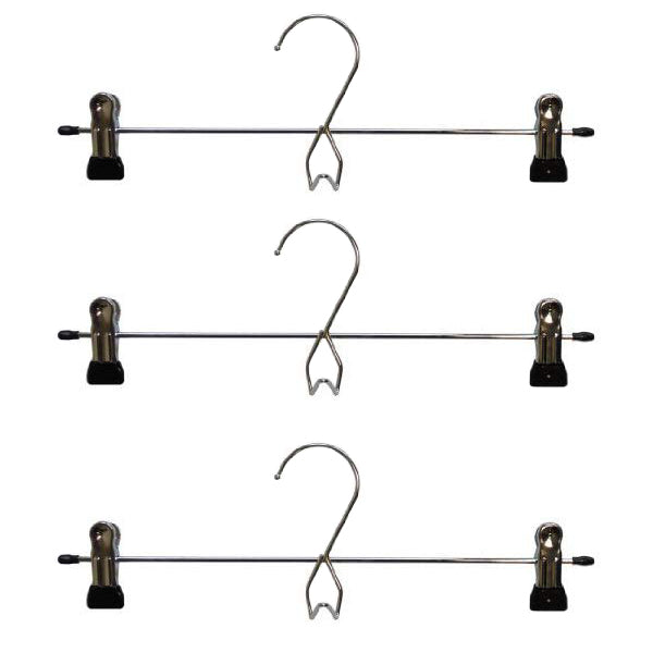 Image - H & L Russel Metal Skirt Hangers, Set of 3