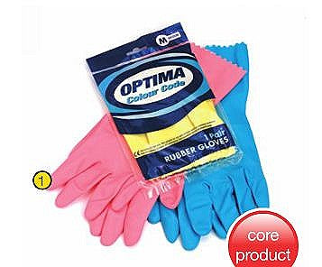 Image - Ramon Optima Washing Up Rubber Gloves, Medium, Yellow
