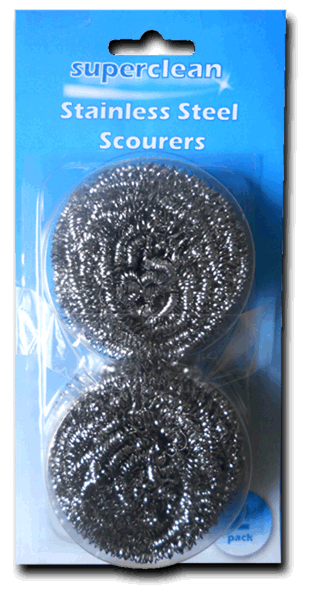 Image - Super Clean Set of 2 Stainless Steel Scourers