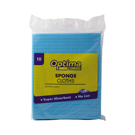 Image - Ramon Hygiene Optima Proclean Sponge Cloths, 10 Pieces, Blue