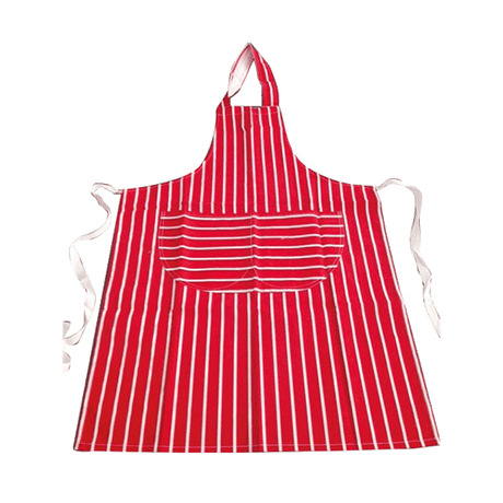 Image - Ramon Hygiene Butchers Style Catering Aprons, Red Stripe