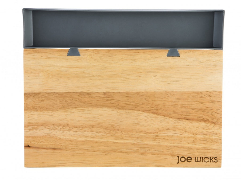 Image - Joe Wicks Large Chopping Board with Food Sorter Tray, L35 x w28 x H2cm, Grey