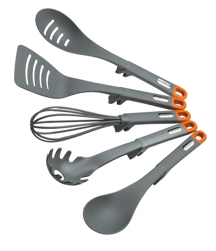Image - Joe Wicks Easy Grip Pasta Server, Grey/Orange