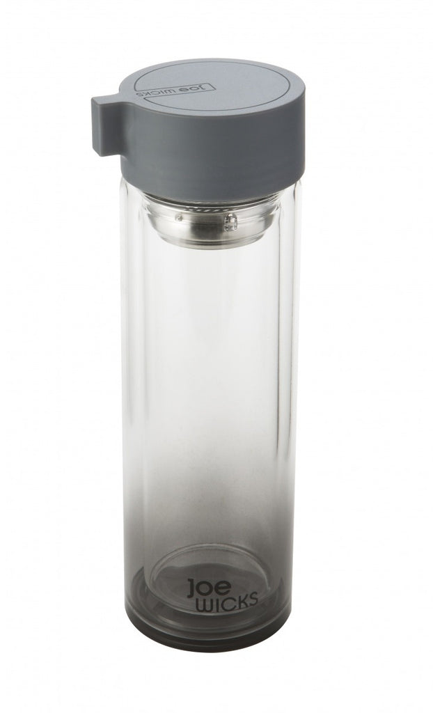 Image - Joe Wicks, Crystal Glass Water Bottle, 350ml, Grey