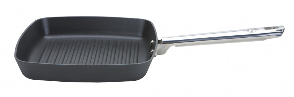Image - Meyer Prestige Anolon Professional Square Grill Pan, Hard Anodised, Black, 24 Centimetre