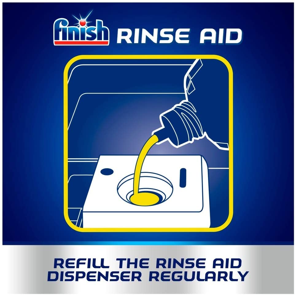 Image - Finish Rinse Aid Shine Plus Dry, 400ml, Lemon Scent, Blue