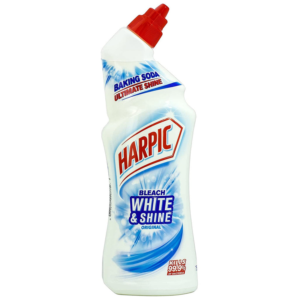 Image - Harpic Toilet Cleaner Bleach, 750ml, White, Kills 99.9% of Bacteria