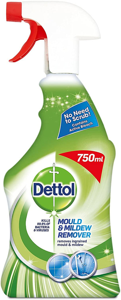 Image - Dettol Mould and Mildew Remover Spray Home Cleaning, 750ml, Green