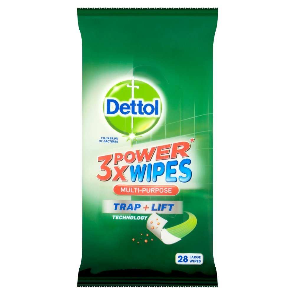 Image - Dettol Extra Power Wipes Multi-Purpose, 28pcs, Green