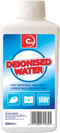 Image - Homecare Essential Deionised Water, 500ml