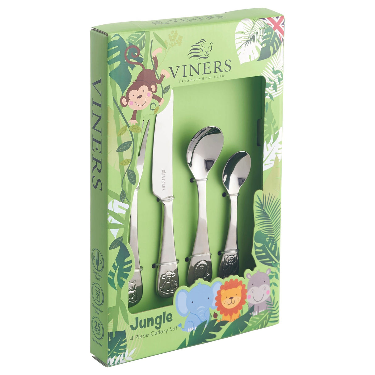 Image - Viners Jungle 4 Piece Kids Cutlery