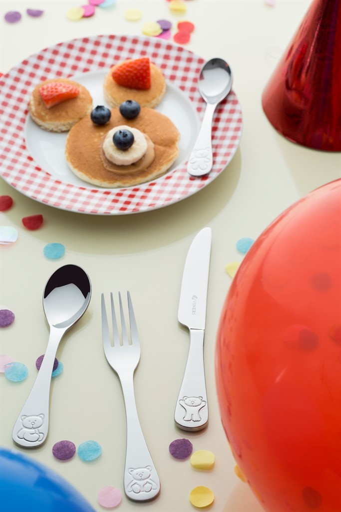 Image - Viners Bertie Bear 4 Piece Kids Stainless Steel Cutlery Set