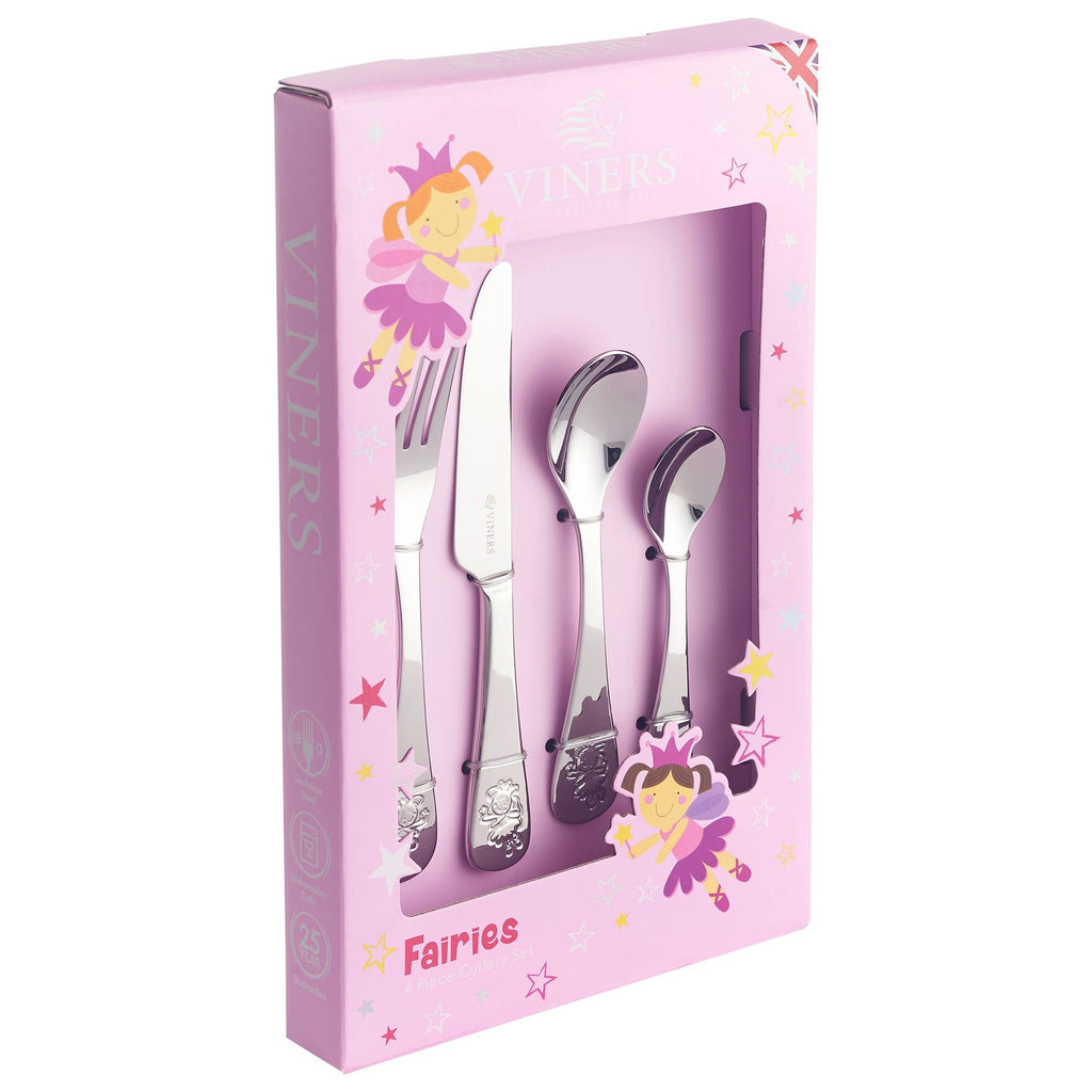 Image - Viners Fairies 4 Pce Kids Cutlery Set Giftbox